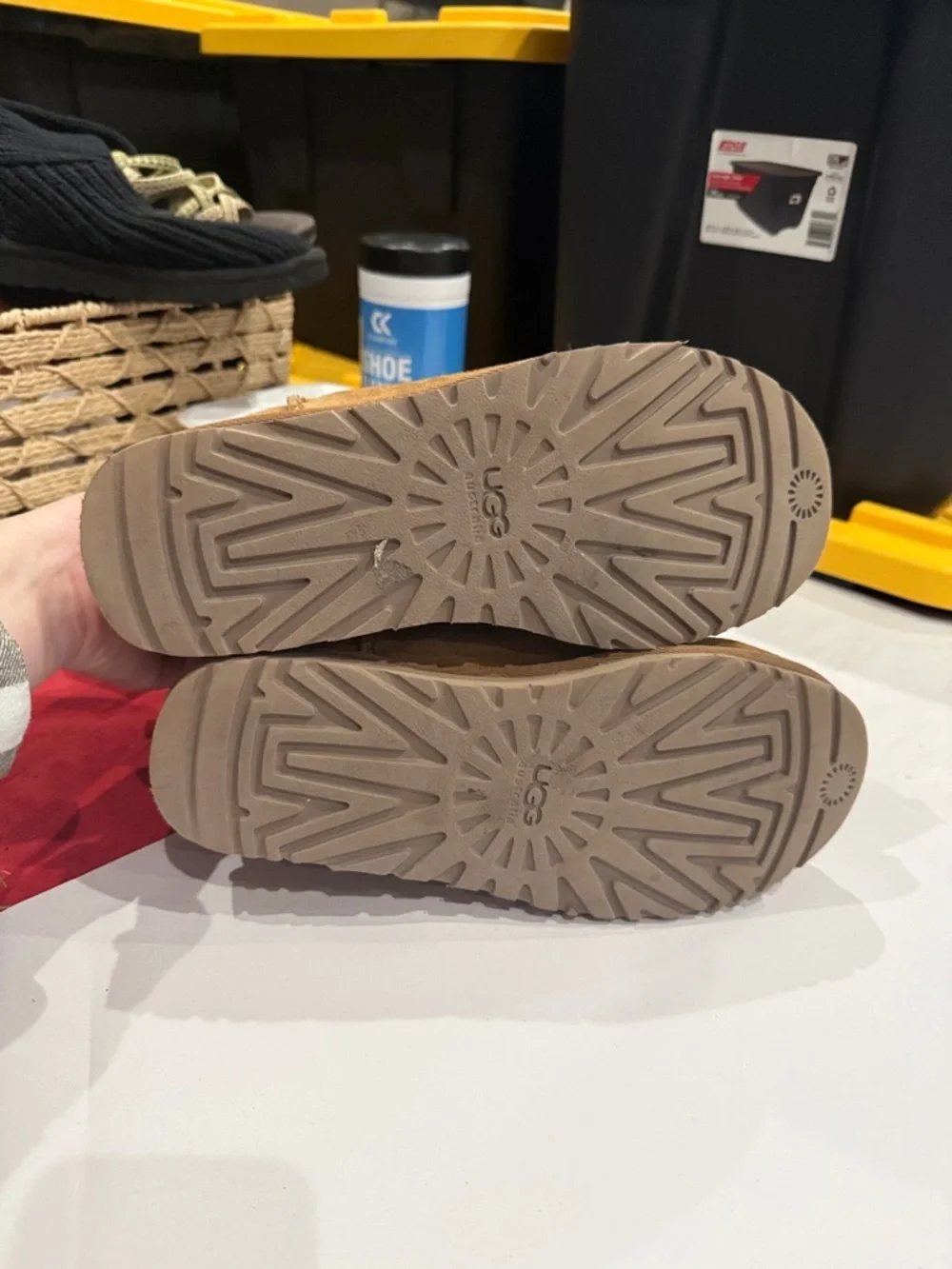 UGG Chestnut Short Shearling Suede Boots